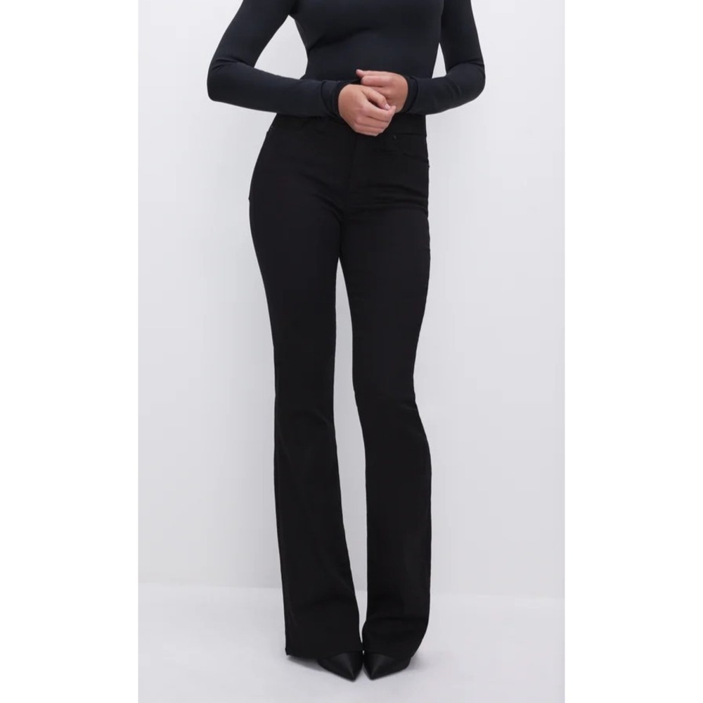 Good American Good Classic Black Boot Cut Jeans